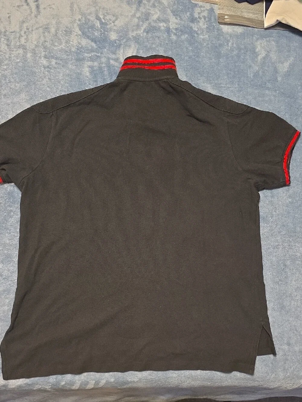 Ralph Lauren Black Polo Shirt with Yellow Logo Detail